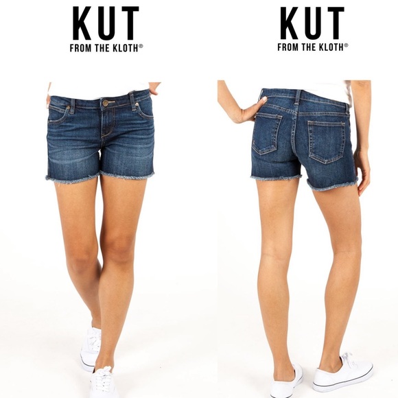 Kut From the Kloth Gidget Fray Denim Jean Shorts - Picture 11 of 11